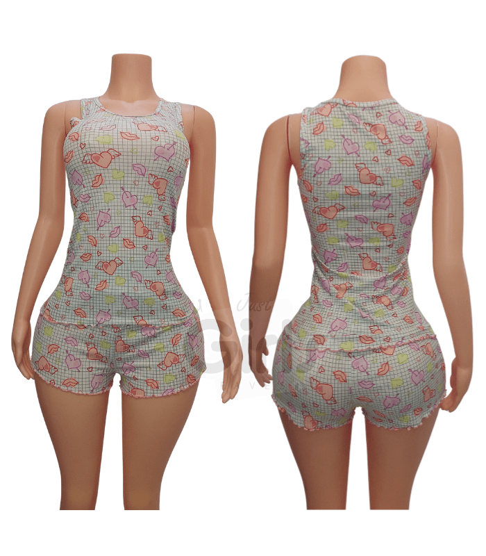 Cross Heart 2 Piece Sleepwear Set