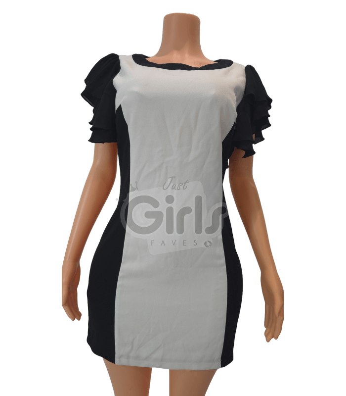 Black & White Paper Dolls Casual Dress