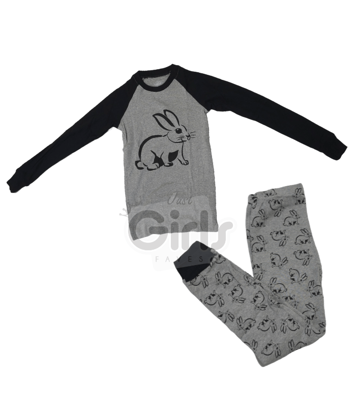 Grey Rabbit Pyjamas Set Unisex
